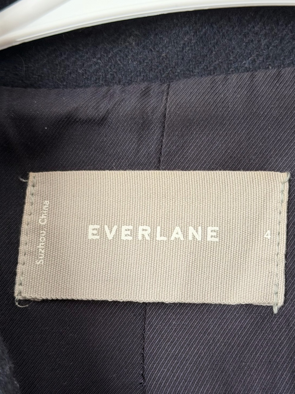 Everlane Wool Blend Academy Blazer Navy Blue Women’s 4 quiet luxury preppy - Picture 4 of 6
